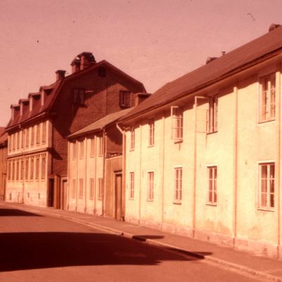 Bostadshus på Södra Skepparegränd, Västerudden. Blekinge Museum, Erik Jovenius samling